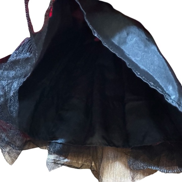 WonderKids Red Black Christmas Dress Long Sleeve Velvet Top Embellished 3T - Picture 9 of 9